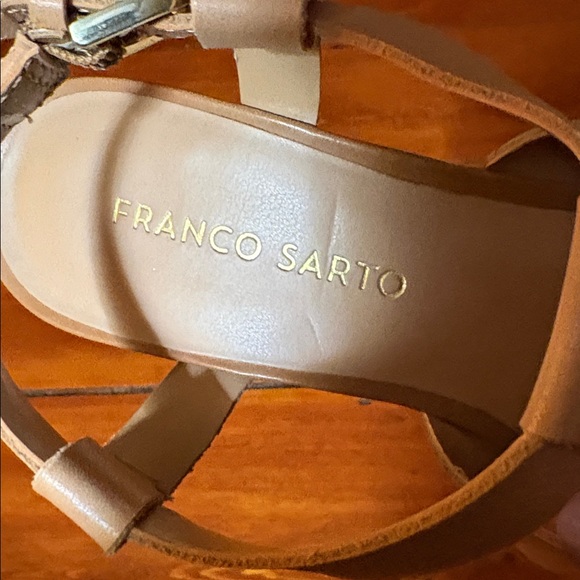 Franco Sarto Cera Cork Wedge Sandals in Nude Size 7 - Picture 2 of 12
